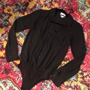 Express Slim Portofino Button Up Bodysuit